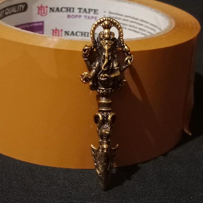 Patung bandul liontin kalung dewa ganesa besi kuning