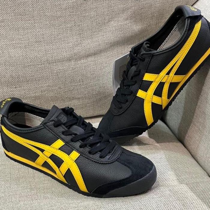 DISKON GEDE UNDERRETAIL Onitsuka Tiger 66 Mexico Black/Yellow 1183A201-003 ORIGINAL RESMI STORE