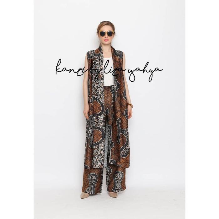 Setelan Batik Wanita One Ser Batik Outer Batik Premium Long Outer Batik Setelan Batik Wanita Outer B