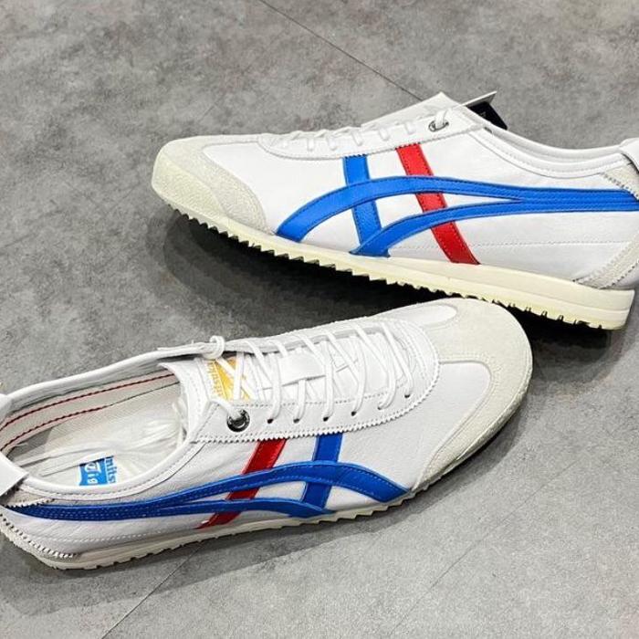 DISKON GEDE ONITSUKA TIGER MEXICO SUPER DELUXE WHITE BLUE RED ORIGINAL RESMI STORE