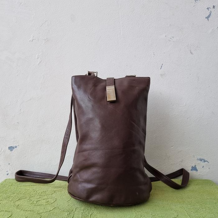TAS RANSEL KULIT ASLI WANITA CESTI SECOND BRANDED IMPORT / TAS RANSEL TABUNG WANITA KULIT ASLI