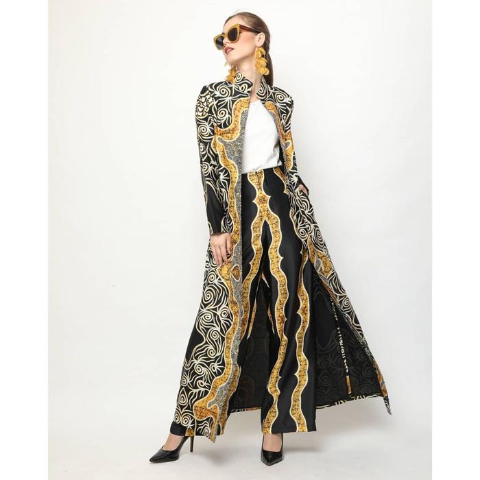 Setelan Batik Wanita One Set Batik Blazer Premium Kebaya Modern Long Blazer Vintage Blazer Etnik Bla