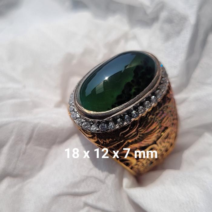 CINCIN BATU BACAN DOKO GULAO HIJAU BOTOL NATURAL