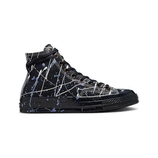 converse chuck 70s Hi paint splatter high top Black