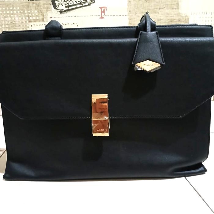 Tas aldo black satchel used 1x
