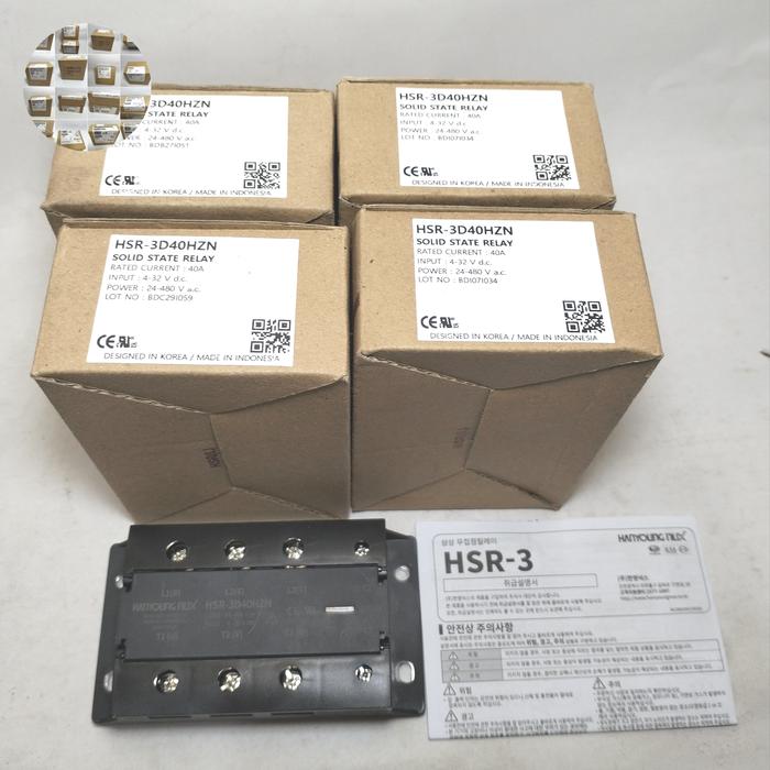 HSR-3D40HZN TIPE BARU HANYOUNG NUX SSR 40A. HSR-3D40AZ TIPE LAMA HSR HANYOUNG NUX TIPE LAMA