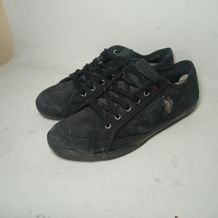 Sepatu casual polo suede hitam second size 43