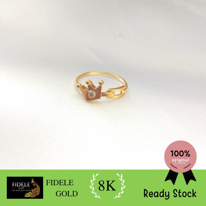 Cincin fashion mahkota variasi emas asli kadar muda 375 toko emas surabaya