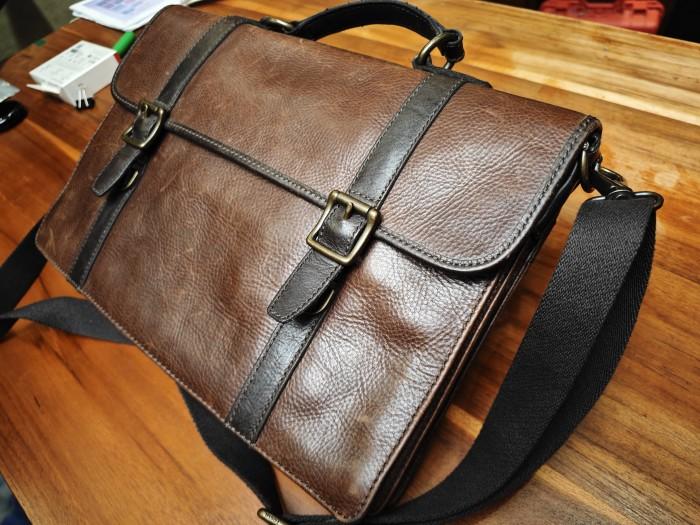 Fossil leather bag original 100% authentic fossil leather bag  pria men tas slempang