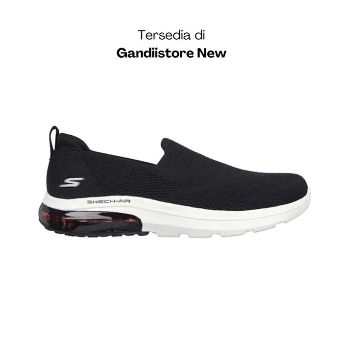 Sepatu Slip On Wanita Skechers Go Walk Air 2 124364/BKW Black White