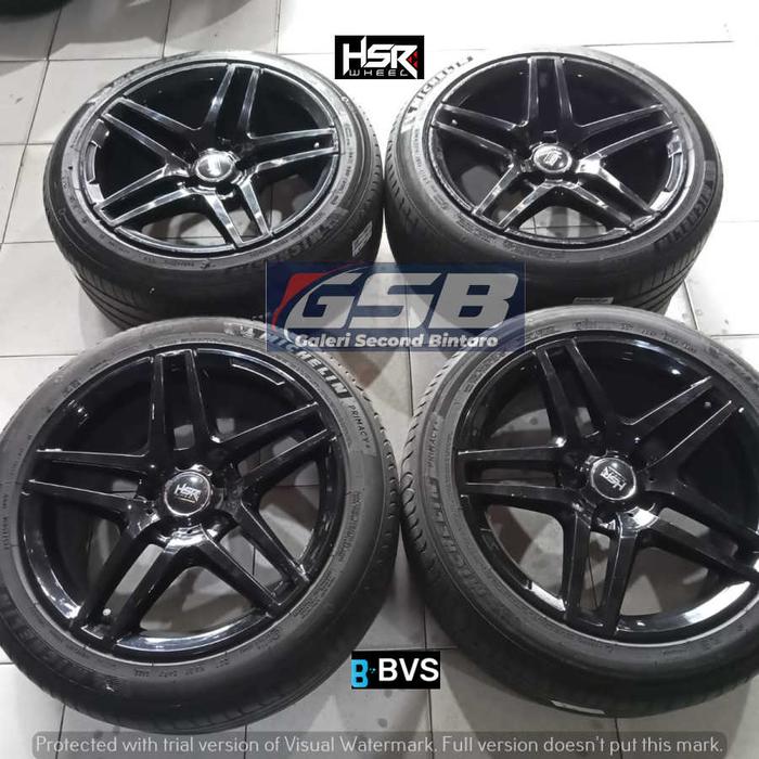 Velg mobil bekas model ROSTOCK (HSR) R18X8,5/9,5 5X112 ET 35/20 BLACK + MIC(2022) 245 45 R18