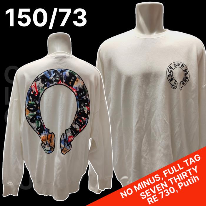 Crewneck Putih Seven Thirty Original/Sweater Putih Seven Thirty, Bekas