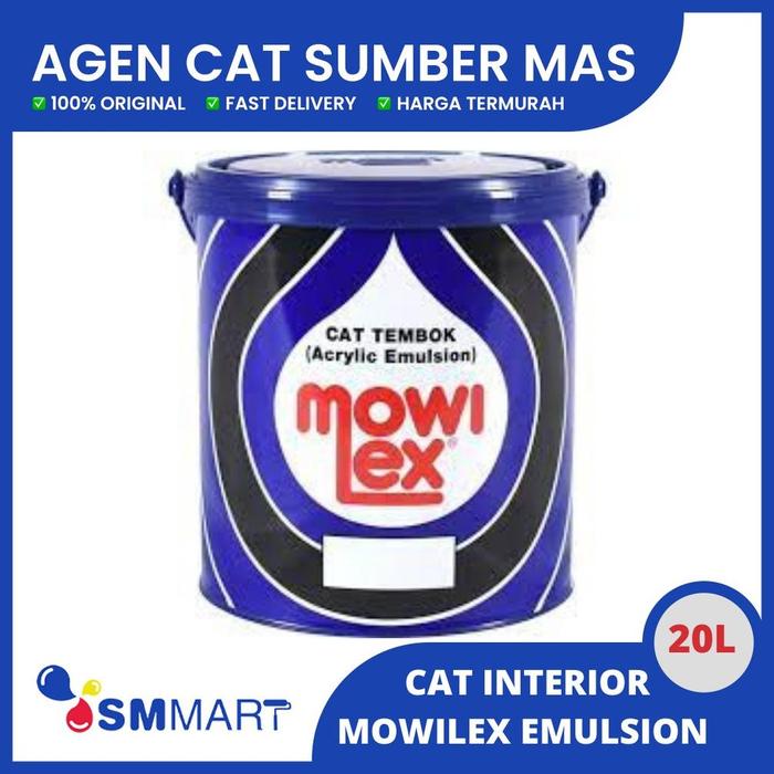 MOWILEX ACRYLIC EMULSION CAT TEMBOK INTERIOR WARNA PUTIH E-100 /20 LITER