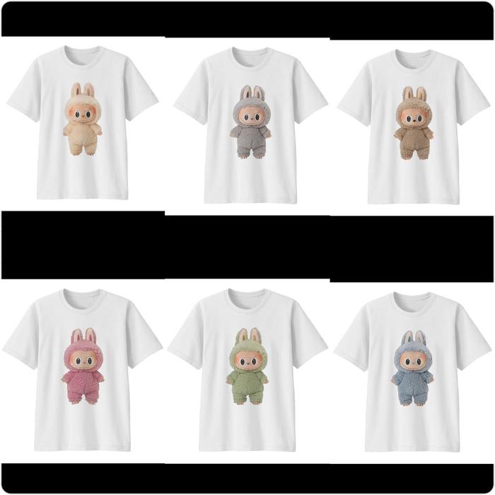 Kaos Anak Labubu The Monsters Lychee Berry Green Grape Toffee Soymilk Sea Salt Coconut Sesame Bean B