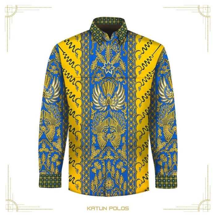 kain batik tulis kemeja katun polos pola kemeja bn-819