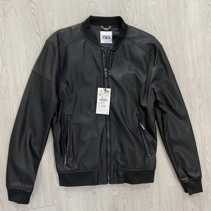Jacket Leather Jaket Kulit Zara Man