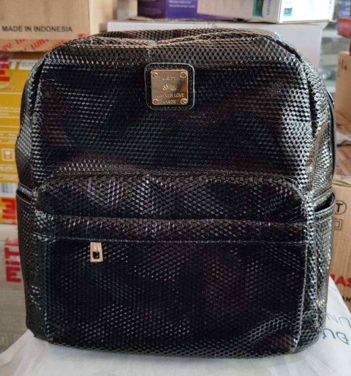 Tas Fashion Ransel Wanita Jims Honey Forever Love Hitam Preloved VN