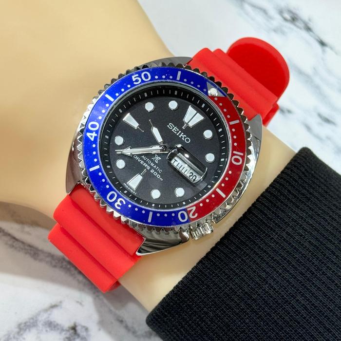 Jam Tangan Pria SEIKO Original Tggl Aktif Tali Karet Water resistan