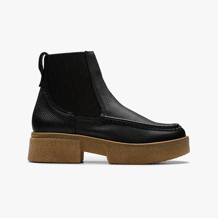 CLARKS Linoso Top Original Sepatu Boots Wanita Leather - Black