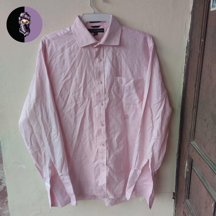 Vtg kemeja tommy hilfiger polkadot Pria Baju Wanita Katun Oversize