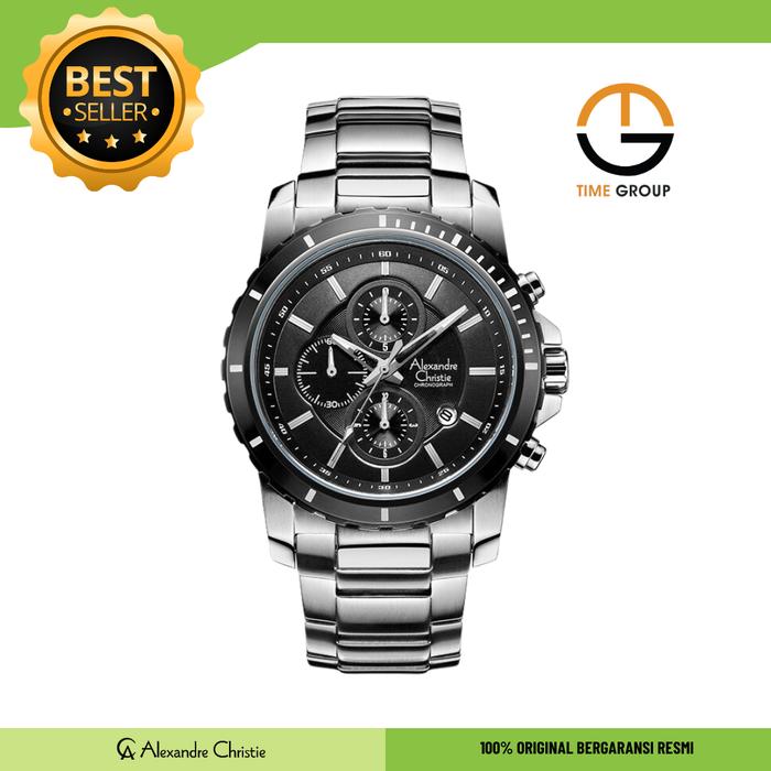 JAM TANGAN ALEXANDRE CHRISTIE AC6141 6141 MCBTBBA PRIA CHRONOGRAPH