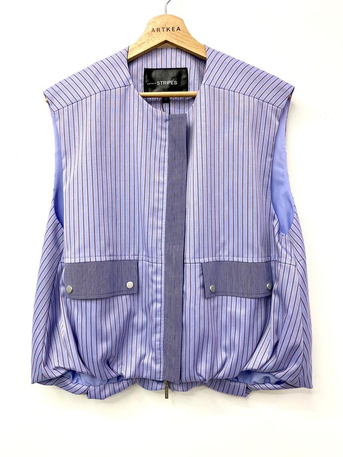 Lilac Line Volume Jacket Vest - Ukuran M - ARTKEA Stripes for GADIS Special Sale