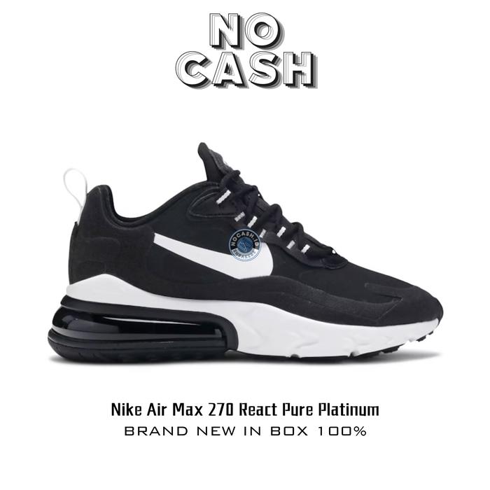 Sepatu Nike Air Max 270 React Black White Brand New In Box 100% Ori