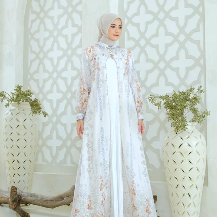 Gamis Pesta Wanita Terbaru Zaneta Maxi Dress Muslimah Premium