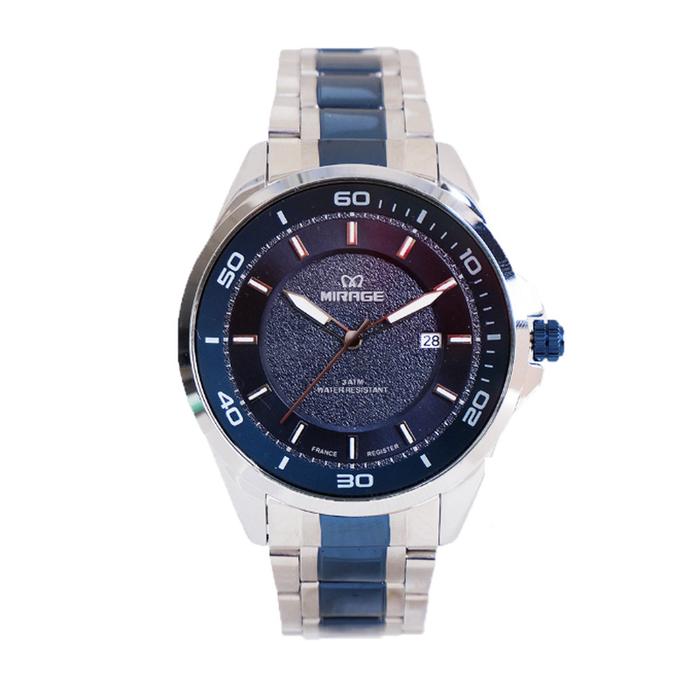 Mirage 8731 Silver Blue MDBTUBU Jam Tangan Pria