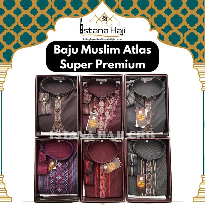 Bamus Atlas Super Baju Muslim koko Pria Dewasa Manset Lengan Panjang