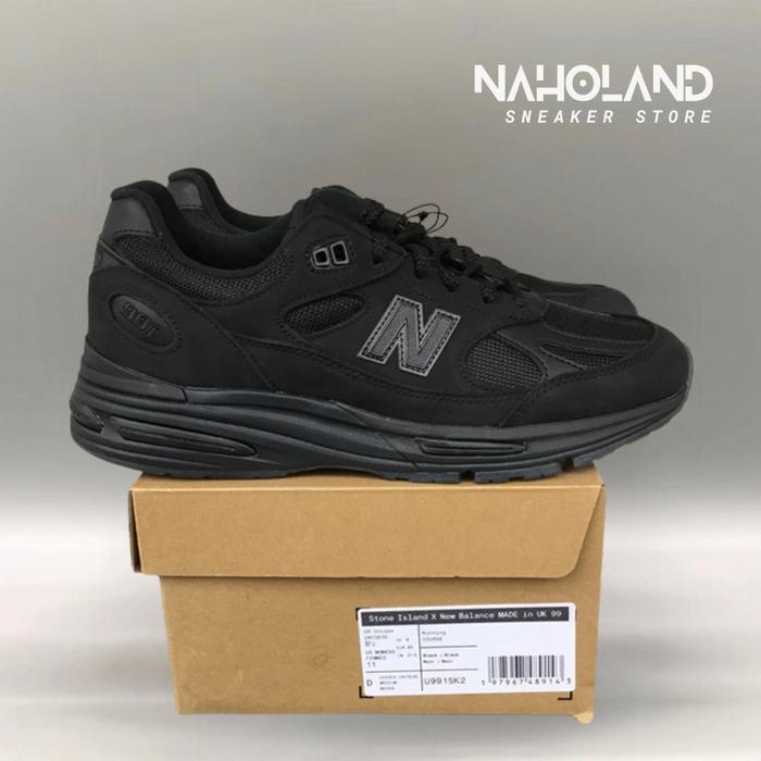 New Balance NB 991v2 MiUK Stone Island Ghost Pack Black U991SK2 (Size 36-46.5)