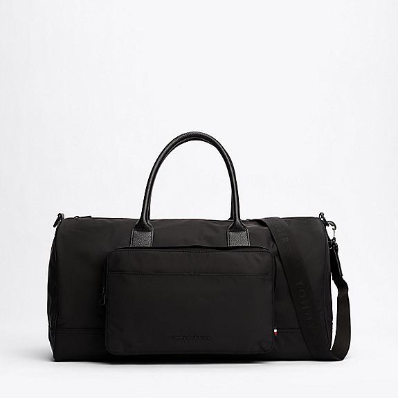 TAS DUFFEL BAG -TOMMY HILFIGER TEXTURED BLACK ORIGINAL AUTHENTIC