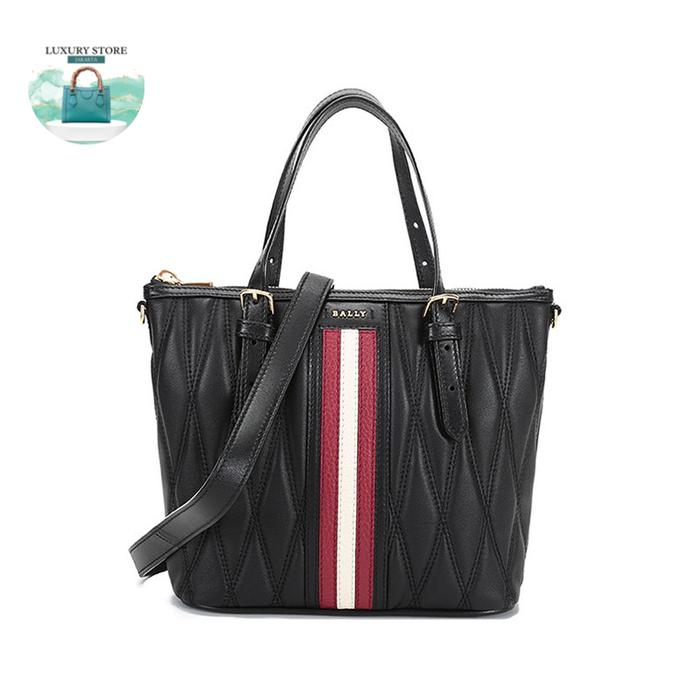 [LUXURY] Bally Damirah Small Leather Tote bag in Black Original
