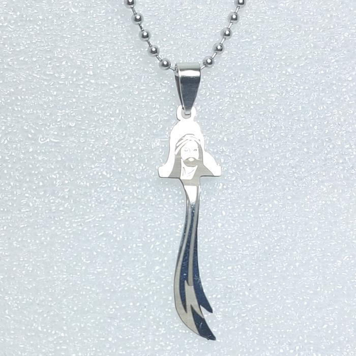 Liontin Kalung Stainless Model Pedang Zulfikar