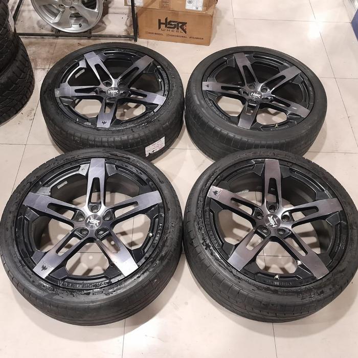 VELG MOBIL BEKAS RACING HSR ORIGINAL RFG FORGED RING 21 LEBAR 9 ET40  PCD 5X112 PLUS BAN 265/40 R21
