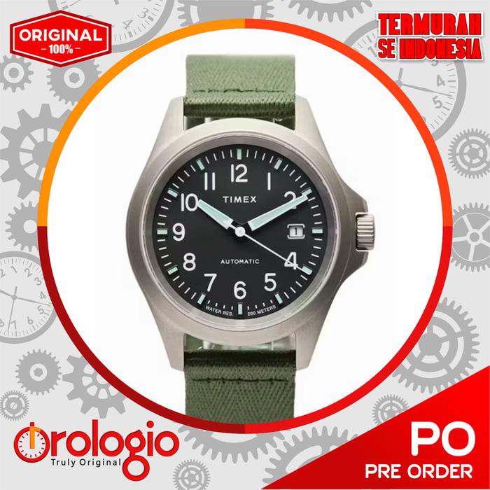 Jam Tangan Huckberry x Timex Titanium Automatic Field Watch in Black TW2Y06200