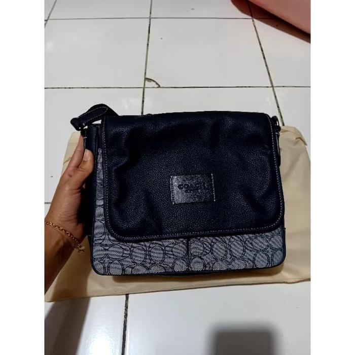 TAS SELEMPANG WANITA COC MIRROR BLUE KULAS (PRELOVED)