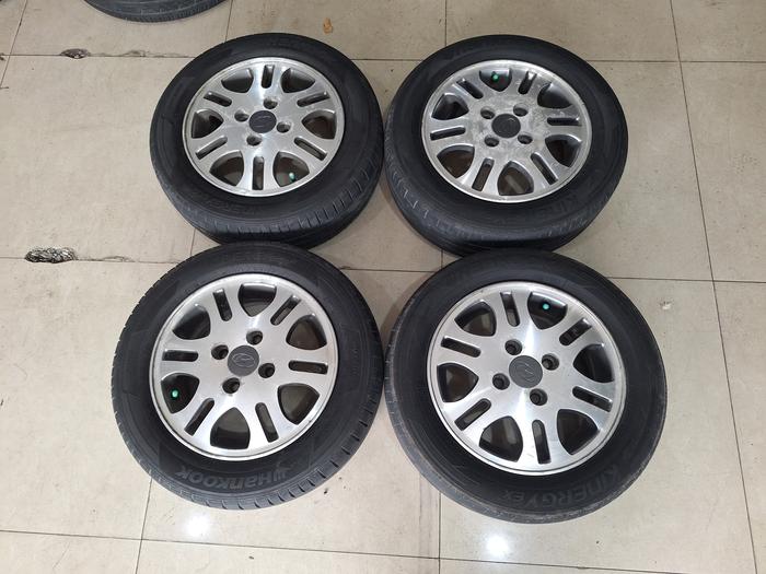 Velg Mobil bekas Ring 13 Lubang 4 STD HYUNDAI R13X5 H4X100 ET45 BAN 165 65 R13