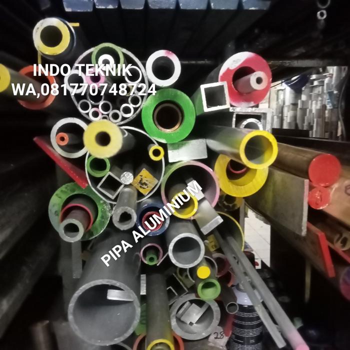 pipa aluminium OD100mm × id80mm×tebal 10mm panjang 1000mm