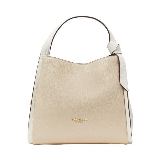 Kate Spade Knott Colorblocked Medium Crossbody Tote Beige Brown