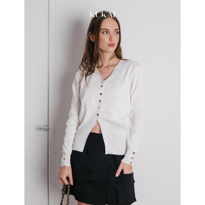 Tercepat KUKAI | Coaster Cardigan - Korean Knit Cardigan - Cardigan Rajut Wanita - Cardigan Rajut Ko