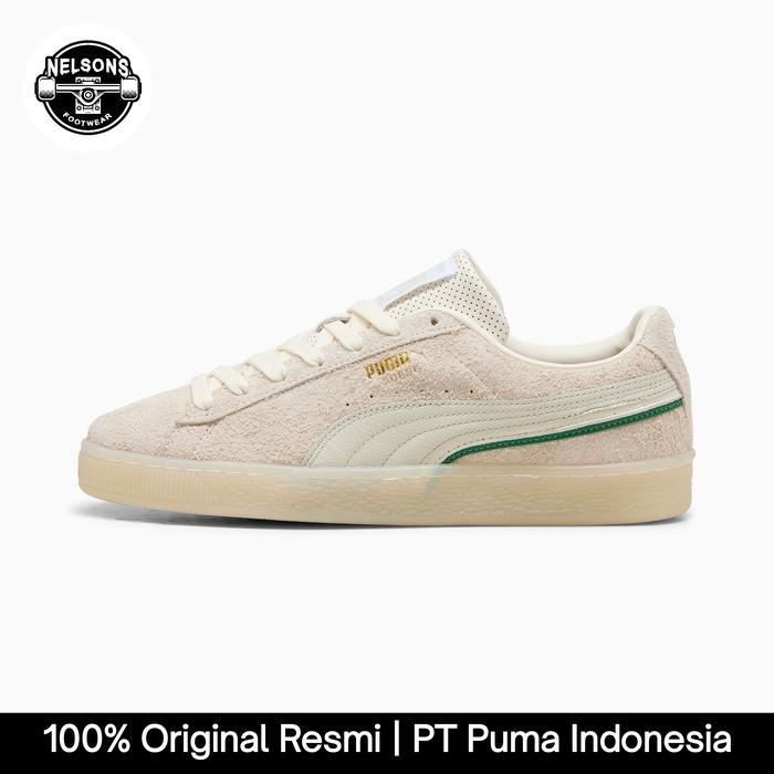 PUMA SPORTSWEAR SUEDE OG CLASSIC SHOES ORIGINAL UNISEX - WARM WHITE/SEDATE GRAY/ARCHIVE GREEN 398569