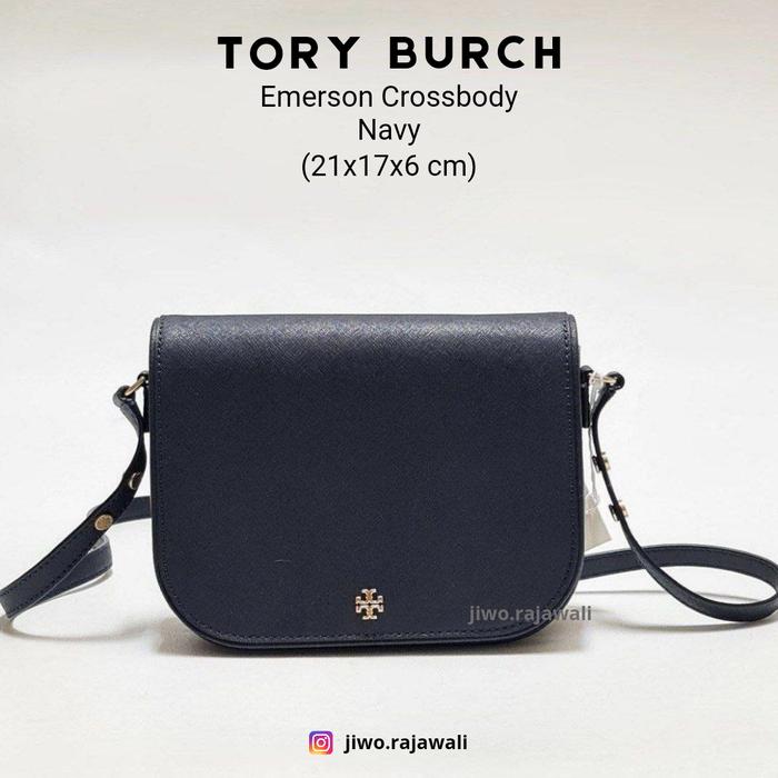 Tas Selempang Biru Tua TORY BURCH EMERSON CROSSBODY NAVY.