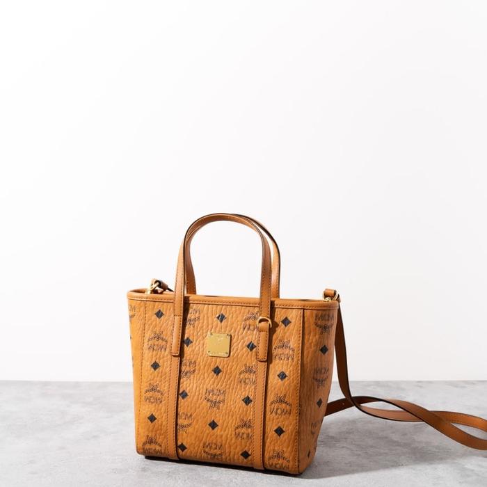 MCM Toni visetos mini tote bag Cognac