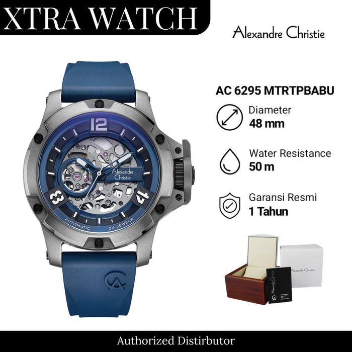 Jam Tangan Pria AC Alexandre Christie 6295 Original Automatic - Blue