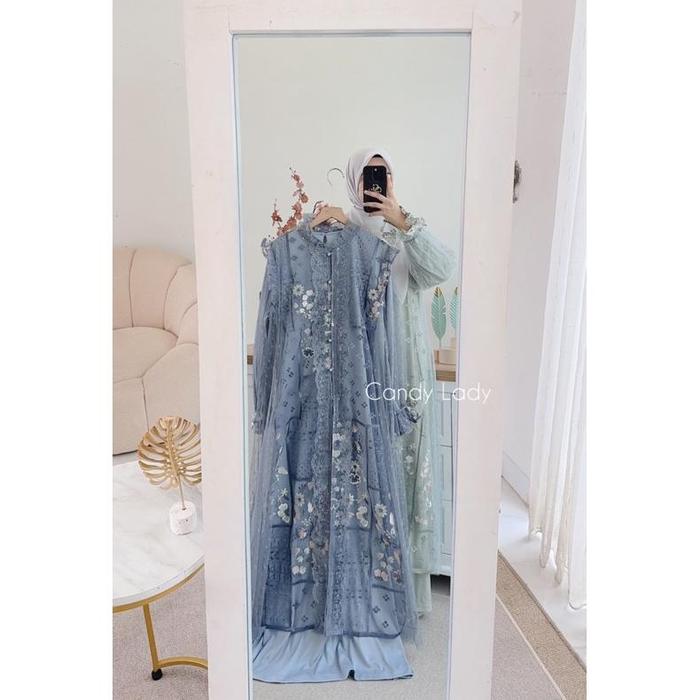 Tercepat CANDY LADY Zerin Coquette Ziola Flowy Outer Brocade / Cardy Wanita / Kardigan Brukat Premiu