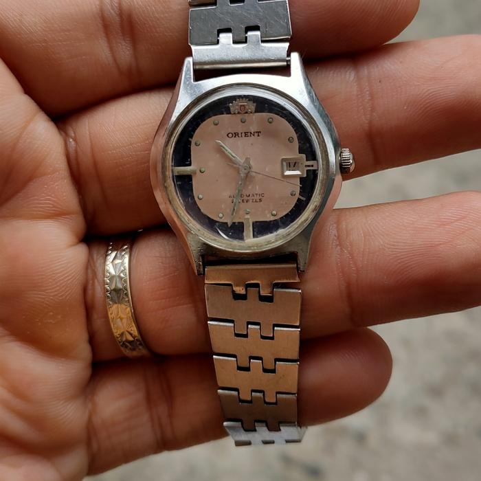 jam tangan Orient automatic wanita stainless steel vintage kondisi normal siap pakai
