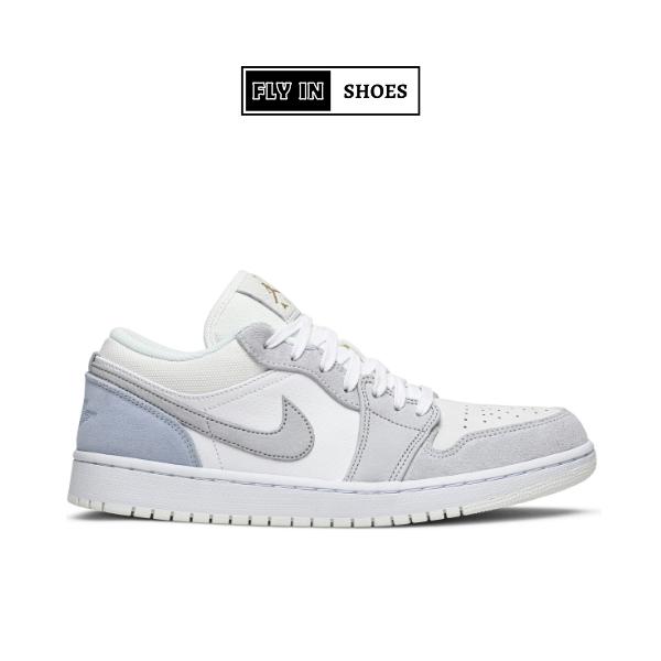 Sepatu Air Jordan 1 Low Paris White Sky Grey Original
