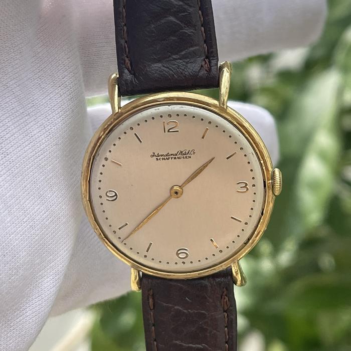ULTRA RARE VINTAGE IWC OVERSIZED 18K solid yellow gold cal 89 ( spider case w/ hour hand & minute ha