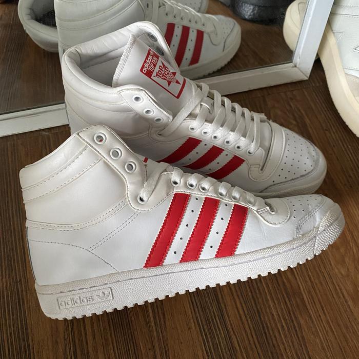 Adidas top ten high white red casual original murah - sneakers second market